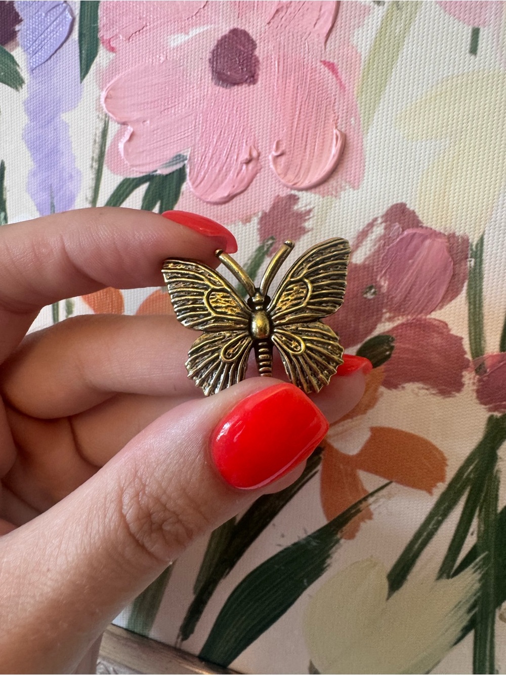 Vintage Brass Butterfly Trinket